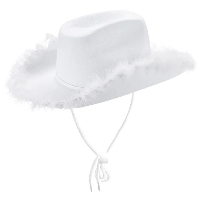 Cowboy Hat Christmas Stage Carnival Party Pink Fluorescent Colorful Cowboy Hat Compound Laser Hat Western Style Illusion