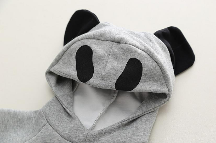 Spring Boys' English Panda Hoodie & Bag Two-Piece Set (0-5 Years) - New Autumn Arrival