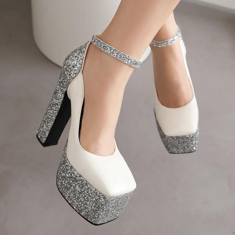 

Весна-Осень женские блестящие золотые и серебряные туфли на высоком каблуке 15 см, новые пикантные непромокаемые женские туфли на платформе для банкетов и вечеринок, размер 32-43 32