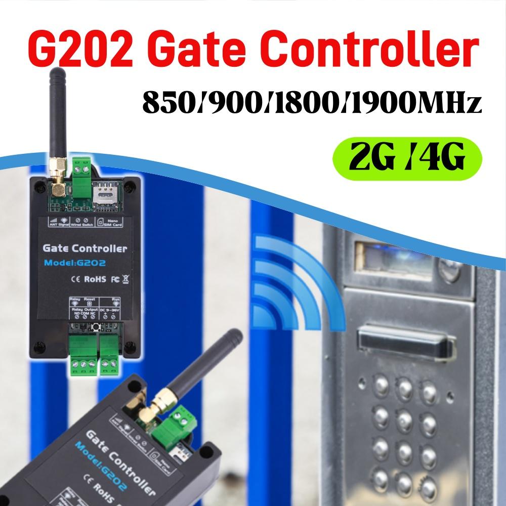 GSM 2G/4G Remote Controller G202 Single Relay Switchs Free Call Remote Control Remote On Off Relay for Sliding Swing Garage Gate