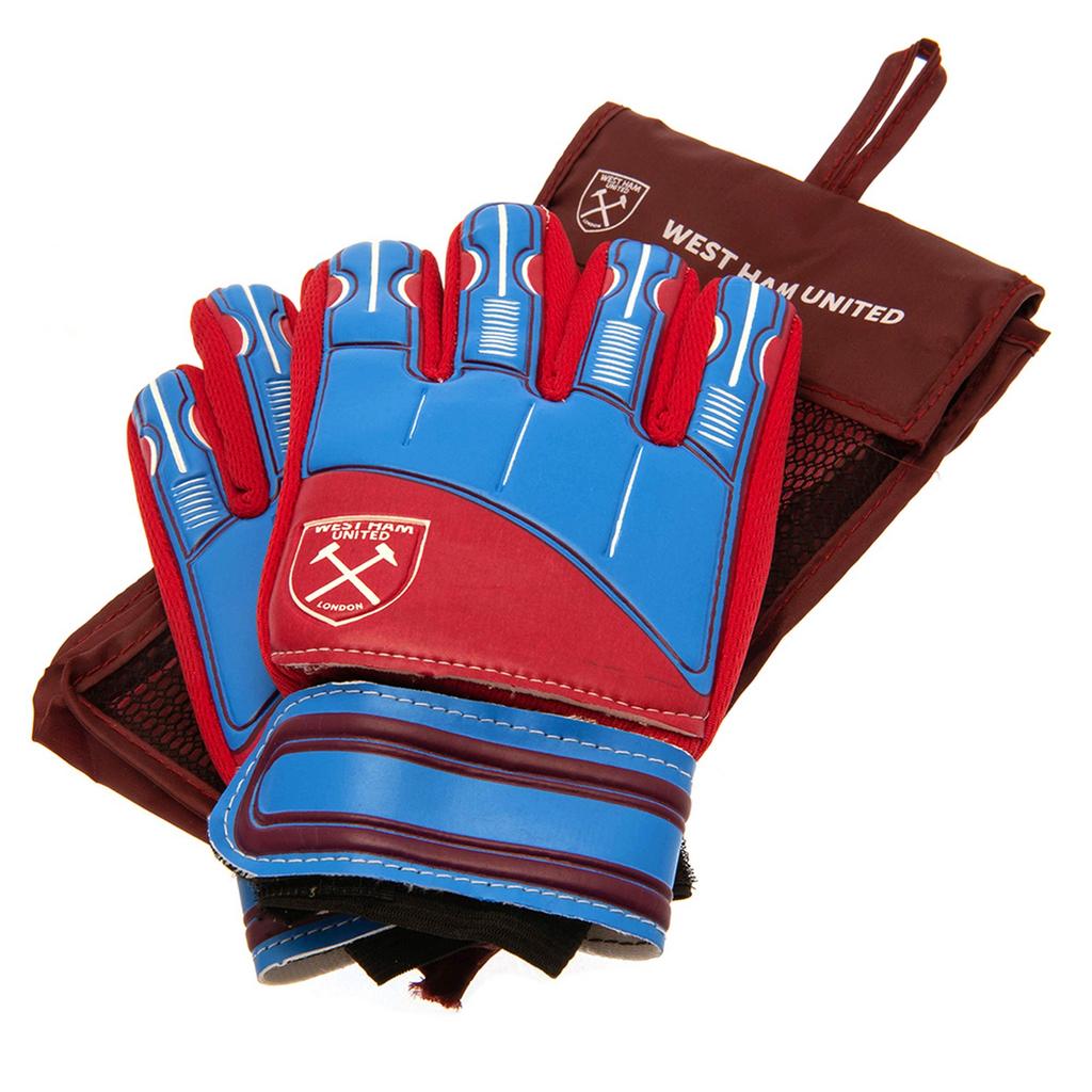 West Ham United FC Childrens/Kids Delta Crest Goalkeeper Gloves