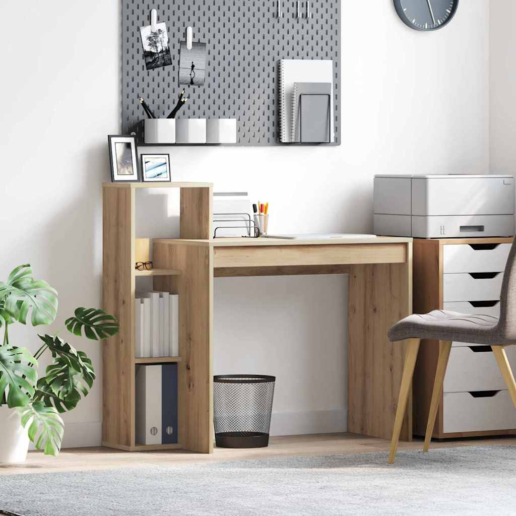 Artisan Oak Desk 100 X 40 X 90 Cm Engineered Wood