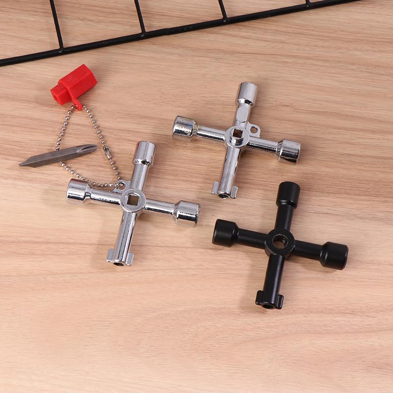 Water Meter Valve Key, Inner Triangle Wrench, Multi-Purpose Tool, Electric Control Cabinet Car Elevator Cross Key Wrench