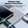 240W Type C to Type C Cable PD 3.1 Super Fast Charging Digital Display Cable USB C To Type-C Data Cord For iPhone Samsung Xiaomi