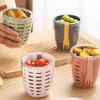 Single 600ml Salad Bowl with Detachable Fork Strainers Basket Kitchen Supplies
