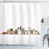 Lustige Frosch Cartoon Duschvorhangsets Blatt Tier Kreativ Kinder Badezimmer Dekor Wasserdichter Stoff Zuhause Haken Badvorhänge