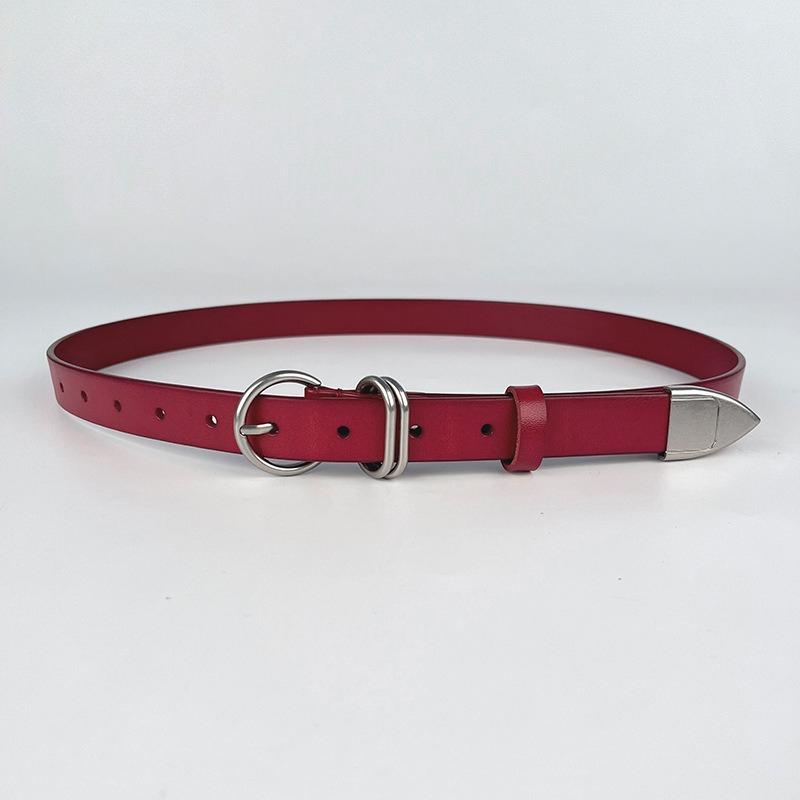 Top Layer Cowhide Retro Women's Genuine Leather Belt Casual Pants Jeans High-end Women's Simple and Versatile Belt