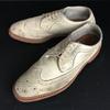 Allen Edmonds Banchory Nubuck Leather Wingtip Dress Shoes 27-27.5cm Beige
