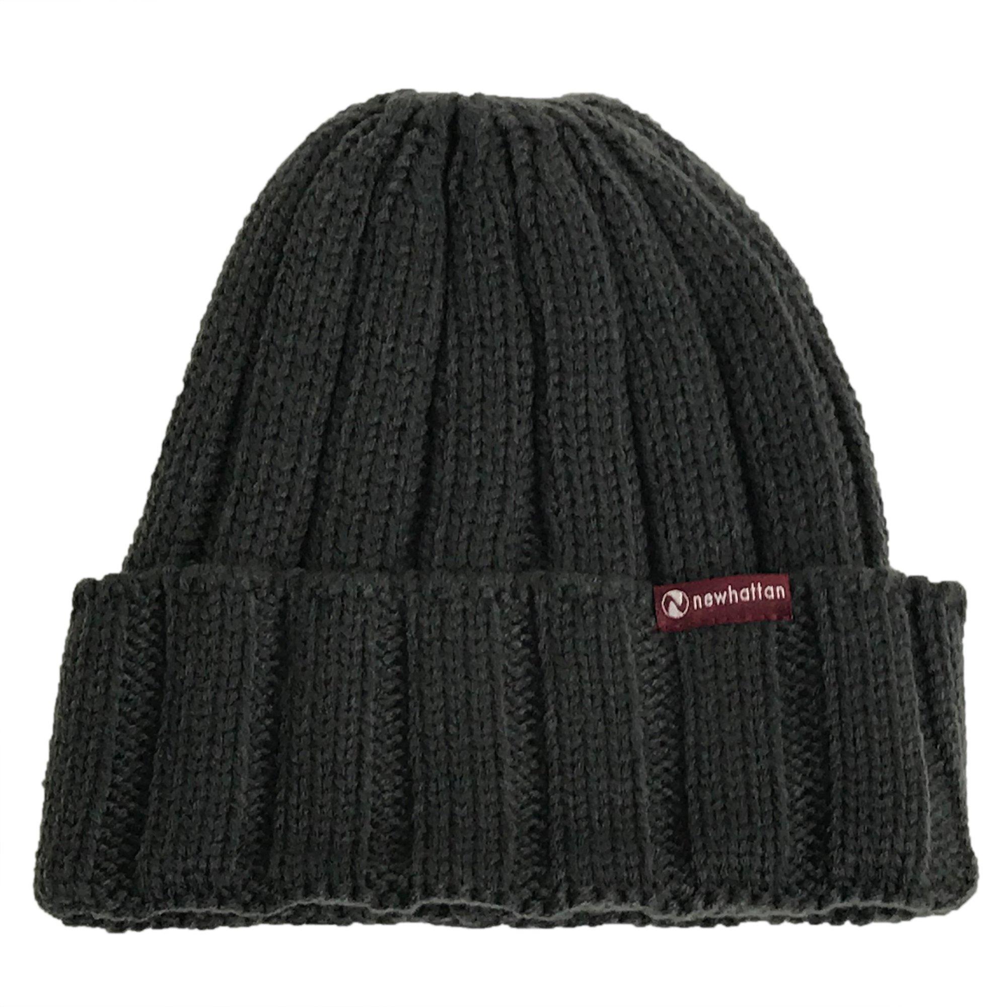 

Шапка бини NEWHATTAN акриловая вязаная унисекс 3062, (Темно-серый) [Использовал]