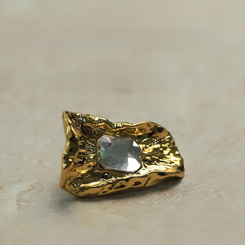 Yi Sen Gemstone Diamond Gold/Silver Metal Buttons for European & American Style Coats/Jackets