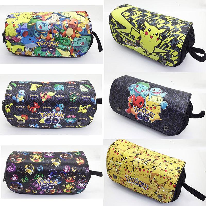 Large Capacity Pokémon Pencil Case for Students - Cartoon Anime Design