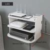 No-Drill Router & TV Box Shelf, 2-Tier Space-Saving Rack.Durable Resin/Foam, Easy Install.Perfect for Home Office & Living Room.