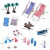 1 Set Dollhouse Mini Beach Miniature Landscape Decoration Simulated Beach Micro Landscape Dollhouse Miniature Resin Accessories