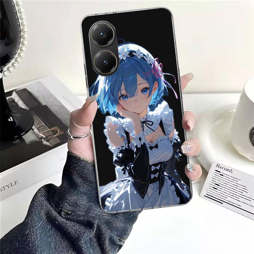 R-Rem Re Zero Anime Soft Phone Case For Xiaomi Redmi 15C 15 13C 13 Poco X5 X6 X7 F7 Ultra M7 12C 12 10 10C 9C 9A 9T 9 Fundas Poc