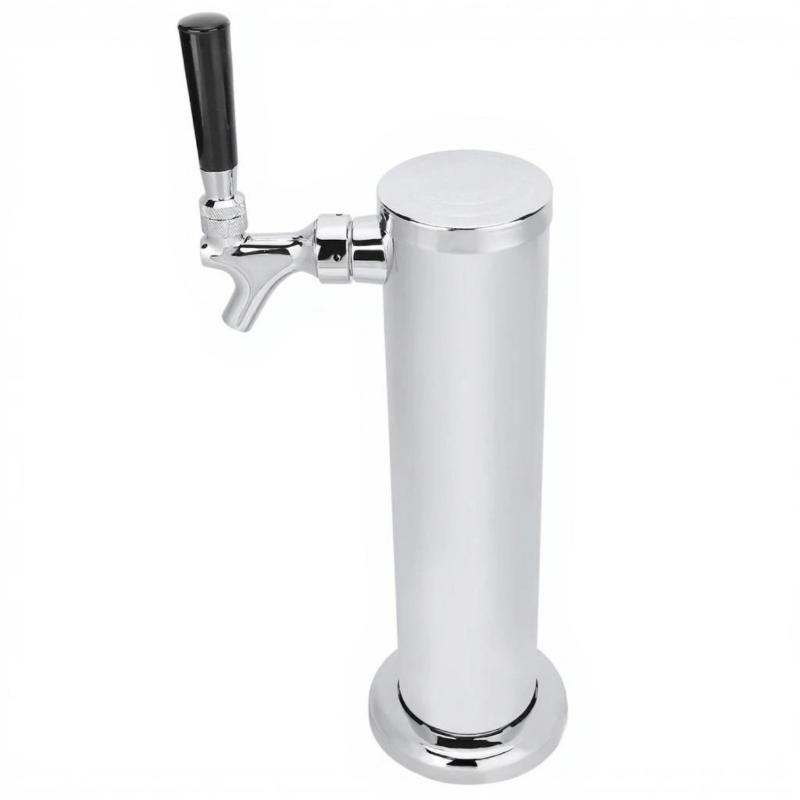 Preassembled Commercial Beverage Dispensing Column, Spring-Actuated Tap, Long- PVC Hose for Home Pubs