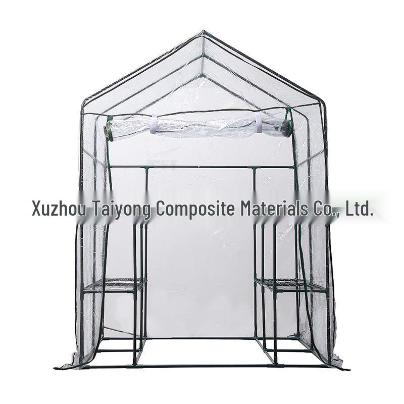 Complete Greenhouse Cover Set: Green Mesh & Transparent PVC Covers for Garden Accessories
