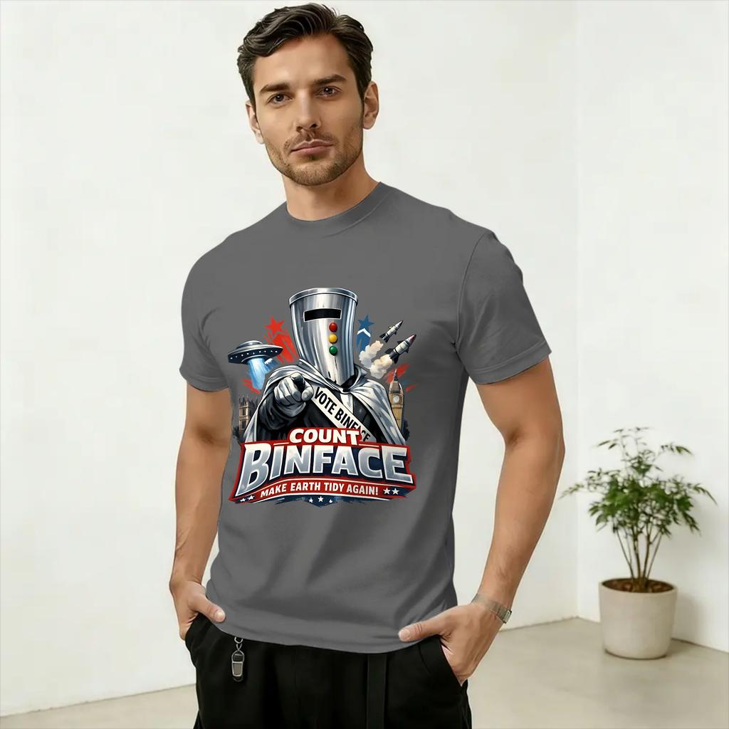 Oversized T Shirt Summer Count Binface Sigma IX Leisure T Shirts  Cotton Tee Shirt for Unisexs Aesthetic Pattern Short Sleeve Tops