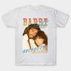 Men Black Print T-shirt Vintage Aesthetic Barry Gibb 80S No-Cut Transfer Paper Print Cotton Tshirt