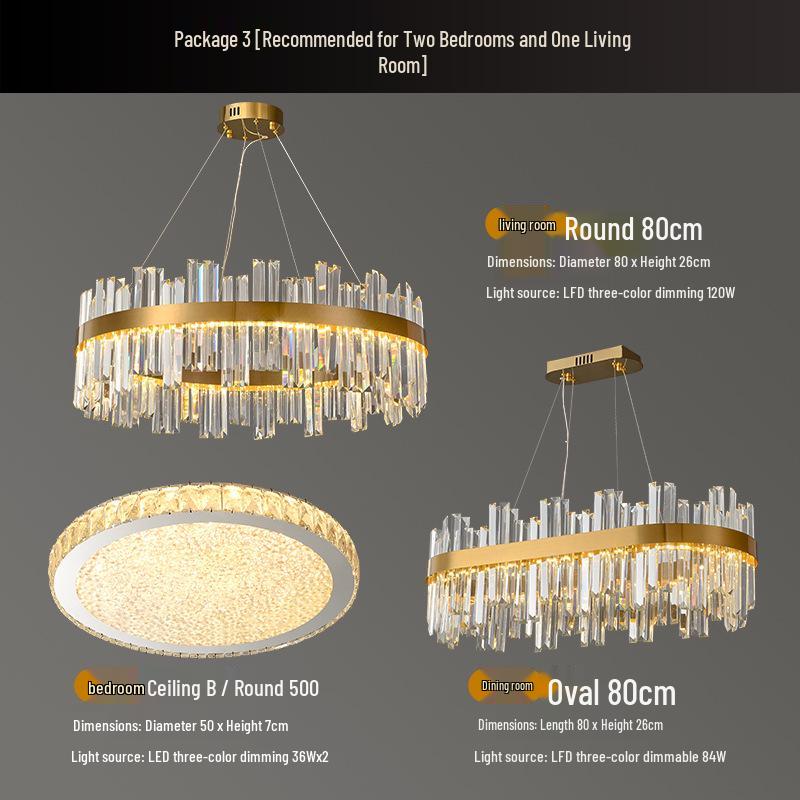 Nordic Luxury Italian Minimalist Crystal Chandelier for Living and Dining Room