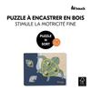 Puzzle à encastrer - hauck - n sort turtle - bois certifié fsc - développe la motricité fine - 12 mois+