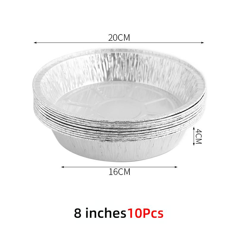 10Pcs Oil-Proof Aluminum Foil Tin Box Disposable Non-stick Paper Microwave Oil Foil Tin Steamer Mat Aluminum Food Tray Container