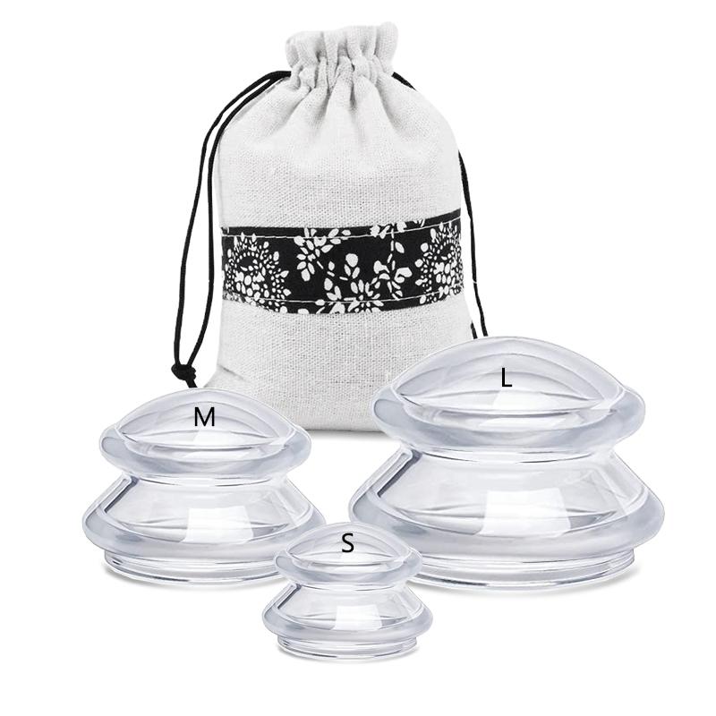 7pcs Jars Premium Transparent Vacuum Suction Massage Cupping  AntiCellulite Ventosa Body Facial Cup Weight Loss Chinese Therapy