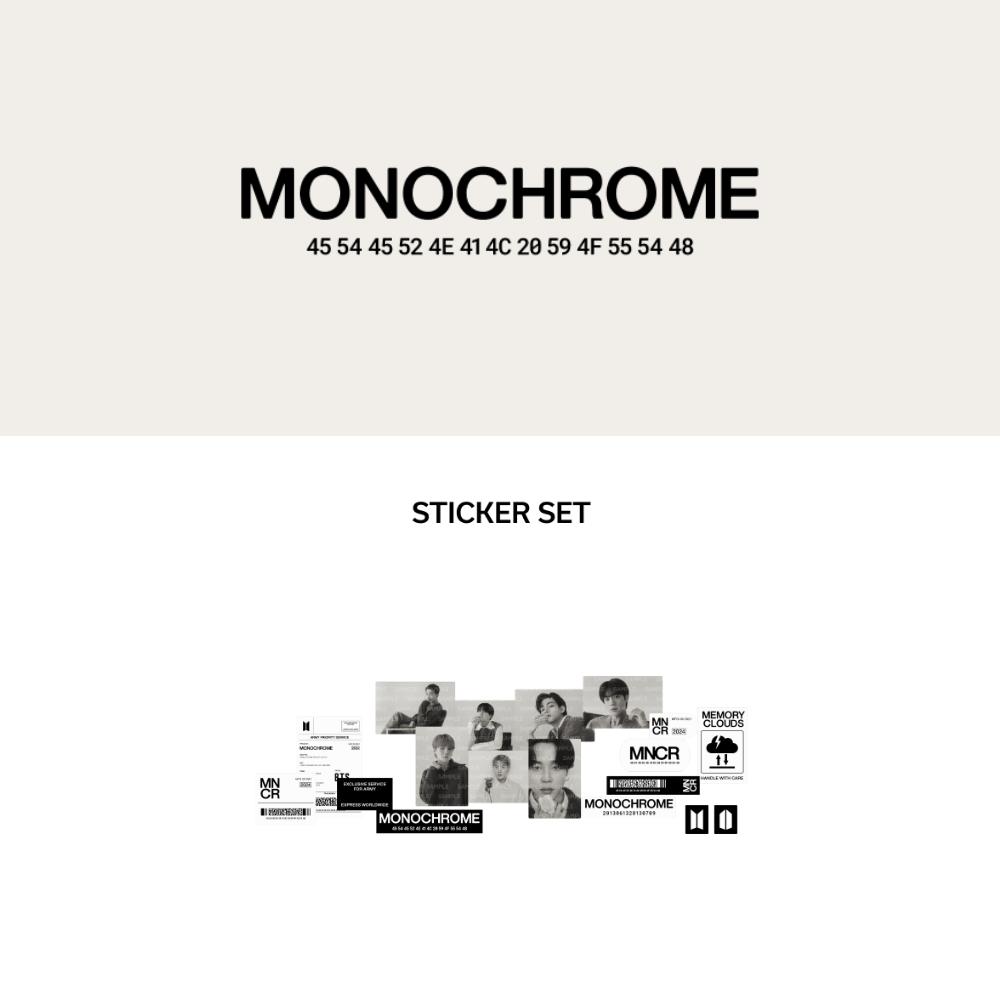 

Набор наклеек BTS MONOCHROME