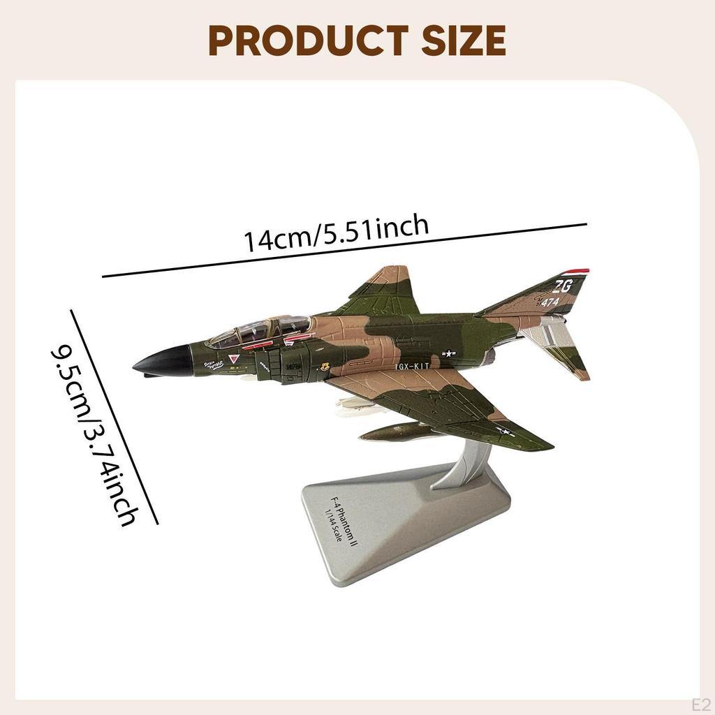 1:144 F4 Fighter Model Attack Plane Enthusiasts Collections Simulated Airplane Toy for