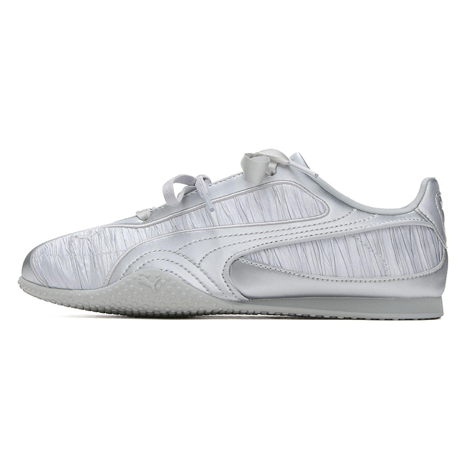 

Puma Bella V2 Glam Spring Summer Cool Thin Sole Training Wrinkled Silk Satin Casual Low Top Shoes Unisex sneaker Silver 406796-03 40.5