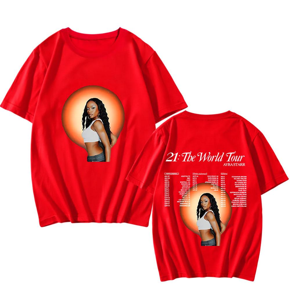 Sudaderas Ayra Starr T Shirt Funko Pop Round Neck Cotton Teeshirt Graphic Printing Punk Casual Tshirt Ropa Mujer Retro Clothing S