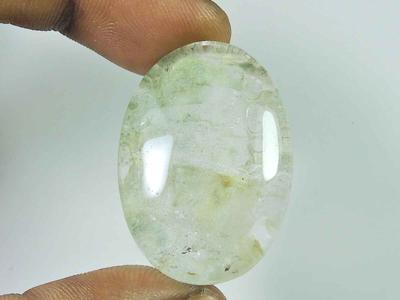 76Cts Lodolite Garden Quartz Oval Crystal Cabochon Loose Gemstone 25X35X10MM SK-3380