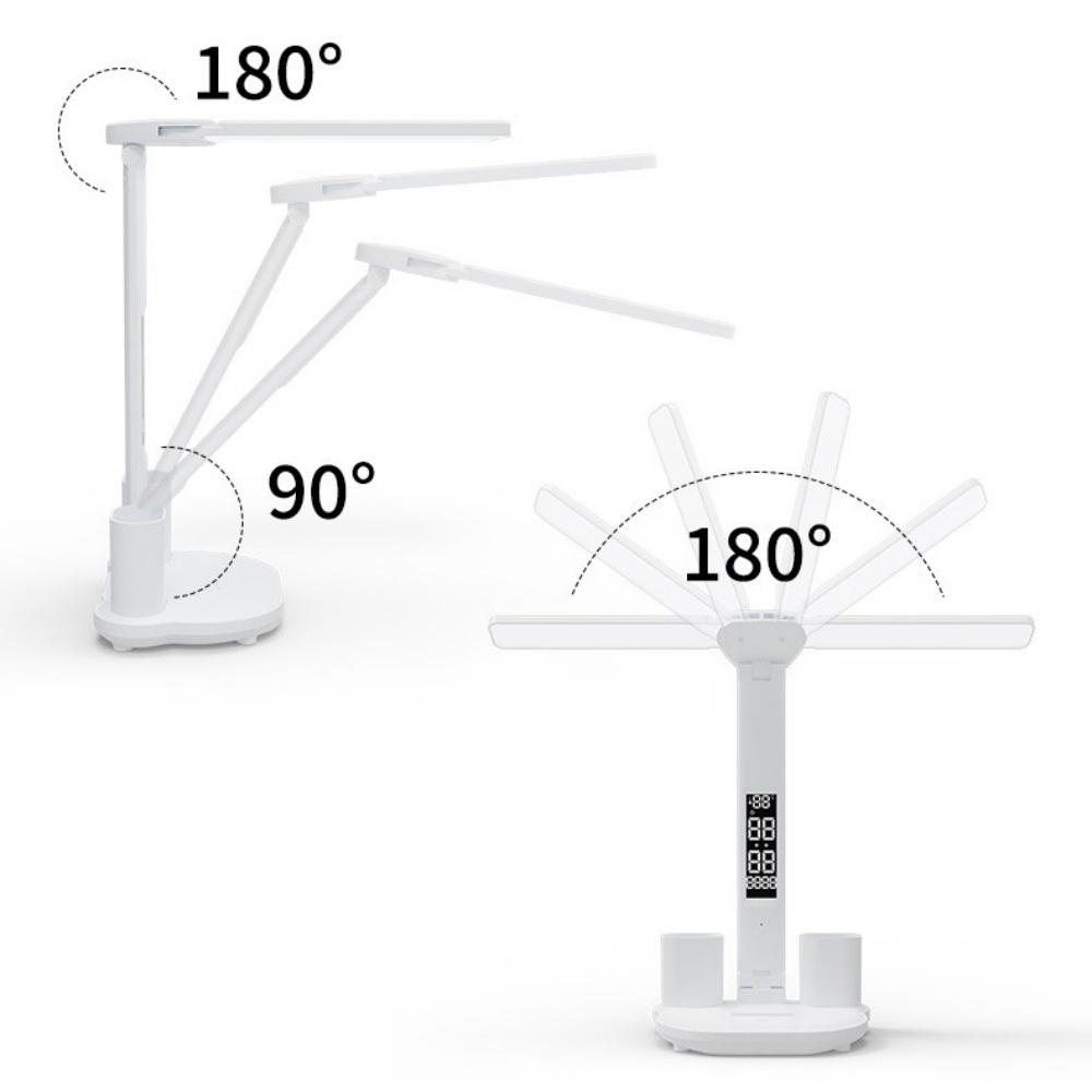 Table lamp-three folding clock rechargeable HY16
