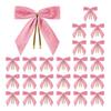 12/24Pcs Red Small Velvet Christmas Bows DIY Gift Wrapping Crafts Red Christmas Bowknot Wedding Party Decoration