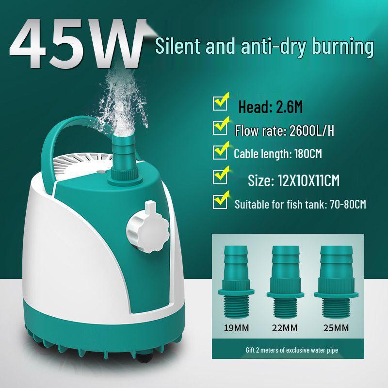 SQG Leise Aquarium Tauchpumpe - Kompakter Bodenansaug-Wasserzirkulationsfilter