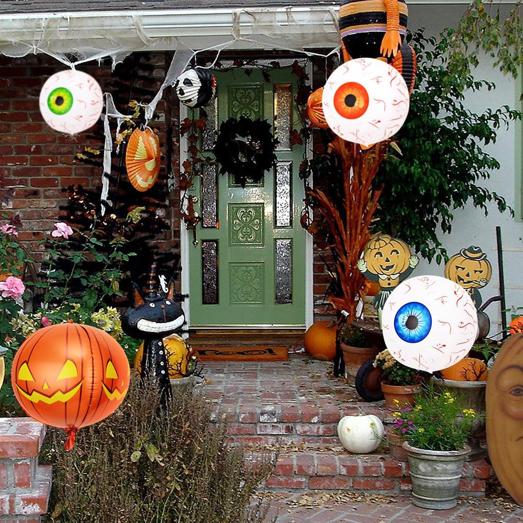 55CM/22Zoll Halloween Dekorationsballon Horror 4D aufblasbares Augapfel Halloween Thema Augapfel Party Heimdekoration Horror Requisiten