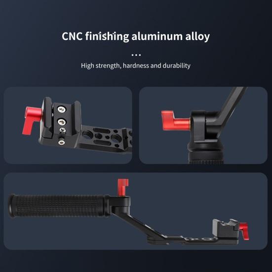 Handheld Stabilizer Arbitrary Angle Adjustment Abundant Hole Position High Hardness Low Angle Shooting Support Action Camera Mount for RS3/3