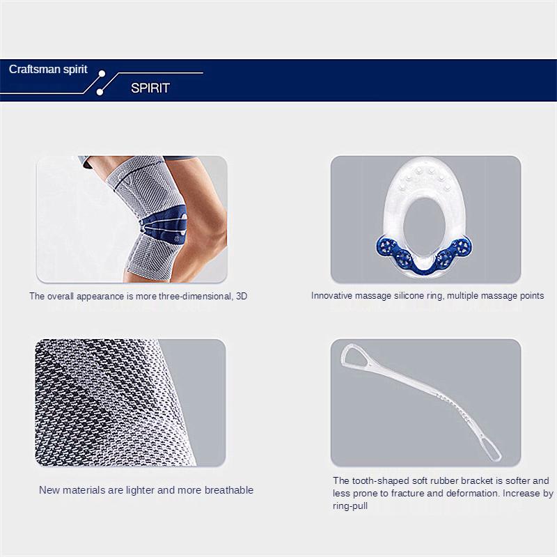 1pair Sports Knee Pad Men Silicone Spring Knee Protector Brace Basketball Running Knee Pad Dance Kneepad Man Tactical Kneeca