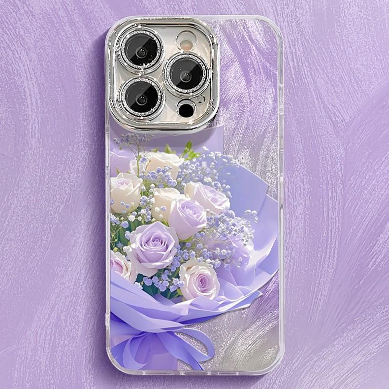 Rose Bouquet for IPhone 16 Mobile Phone 15 Case 14 Protection for IPhone 13 Set 12 Silicone Full Cover 11 Anti-fall