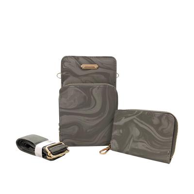 RSINC Kadın Mobil Askılı Çanta 2 Bölmeli 3 Cepli & 4 Kart Yuvalı Koyu Gri JL156682002262