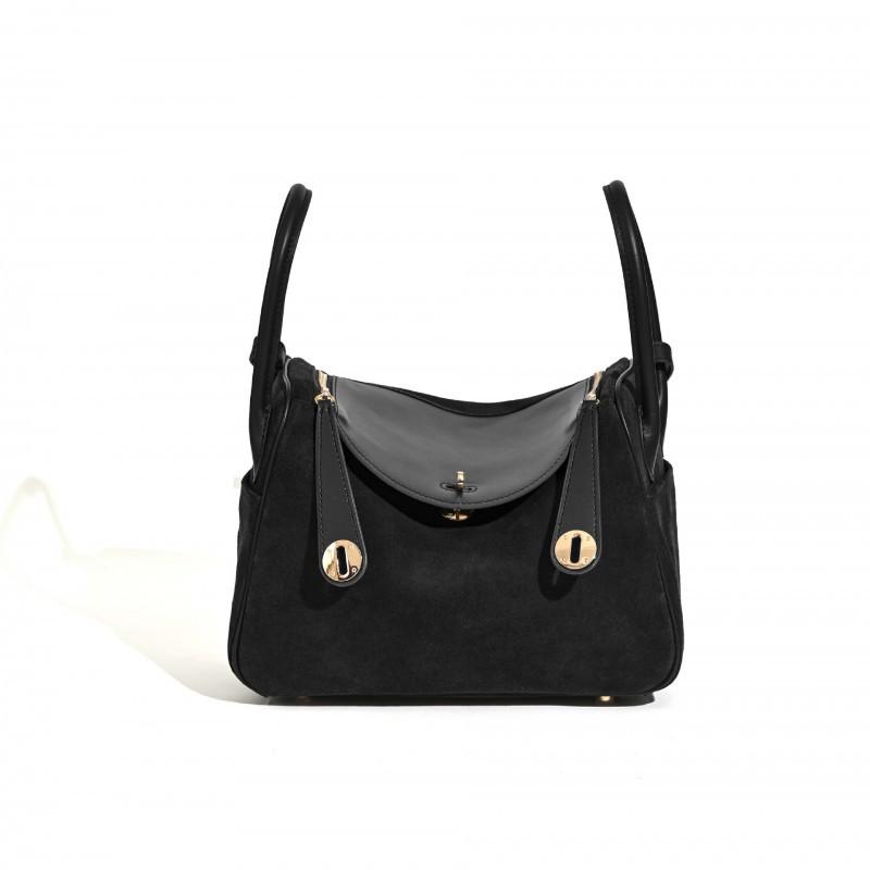 2025 Women's Bag First-layer Cowhide Lindi Matte Leather Large-capacity Fashionable Commuter Doctor Shoulder