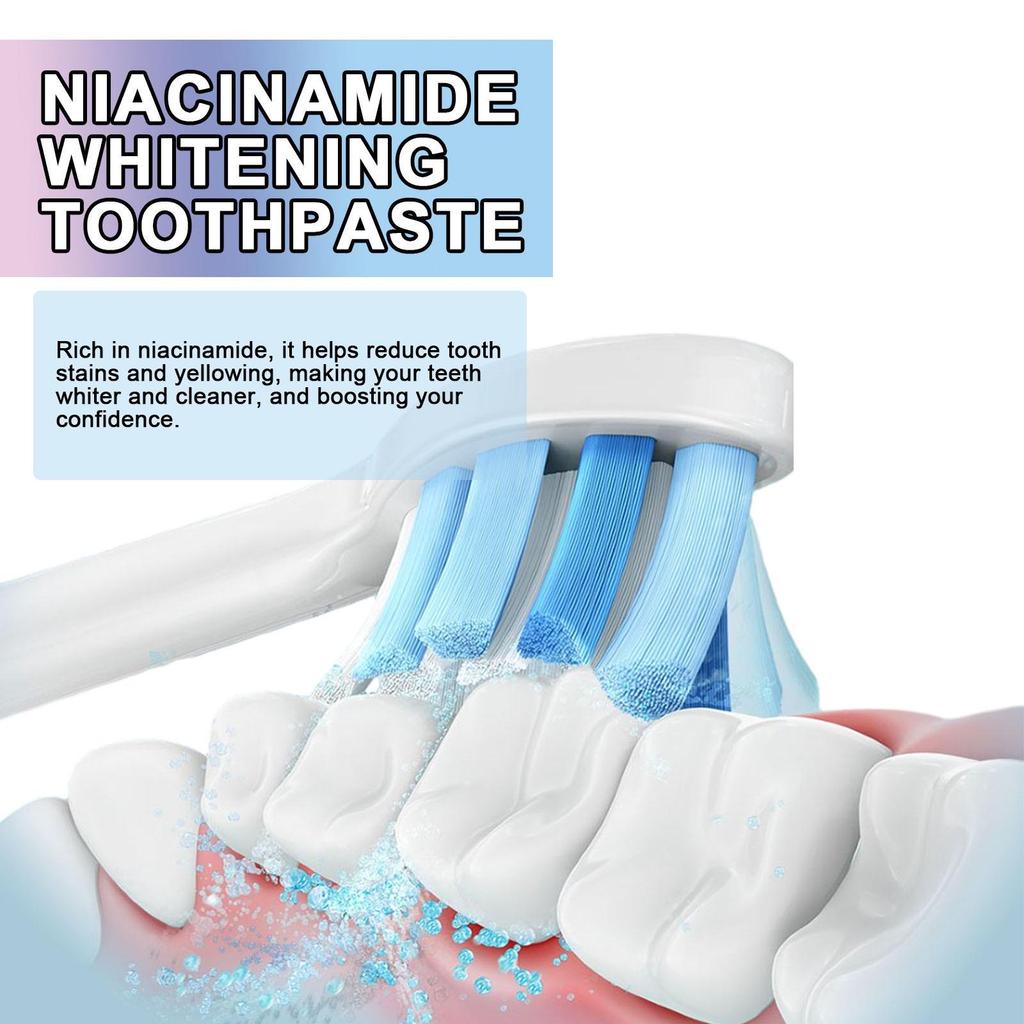 Bright White Toothpaste: Gentle Cleaning, Tooth Color Enhancement, Gum Care, Fresh Breath, Whitening, and Brightening.