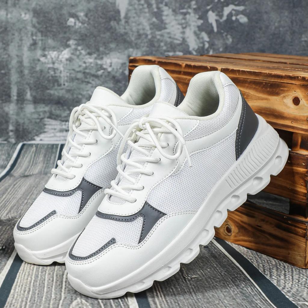 Unisex Mesh Running Shoes Lightweight Breathable Sports Sneakers Elastic Soft Sole Footwear for Walking Gym Fitness