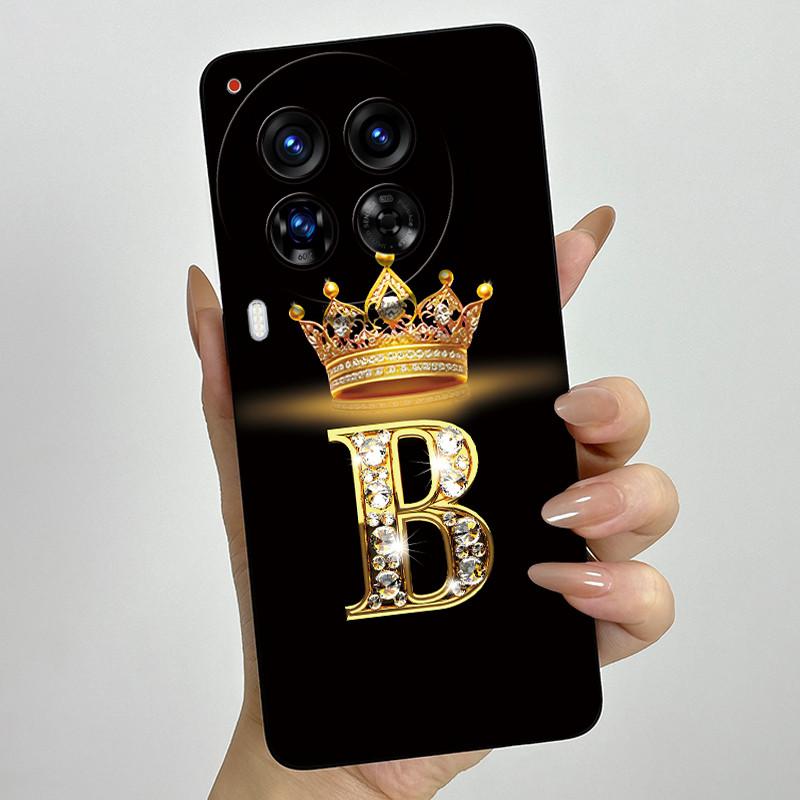 Camon30 Phone Case For Tecno Camon 30 Pro Premier 5G Casing Crown Letters Liquid Silicone Protection Back Cover Anti Slip Funda