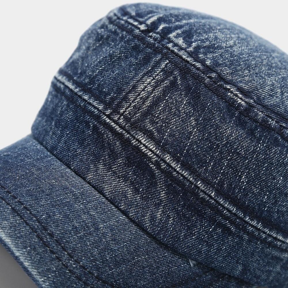 Demin Peaked Cap Vintage Cadet Cap Casual Baseball Hat  Men Women