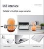 USB Himalayan Crystal Salt Lamp with LED Color-Changing Function for Computer Use