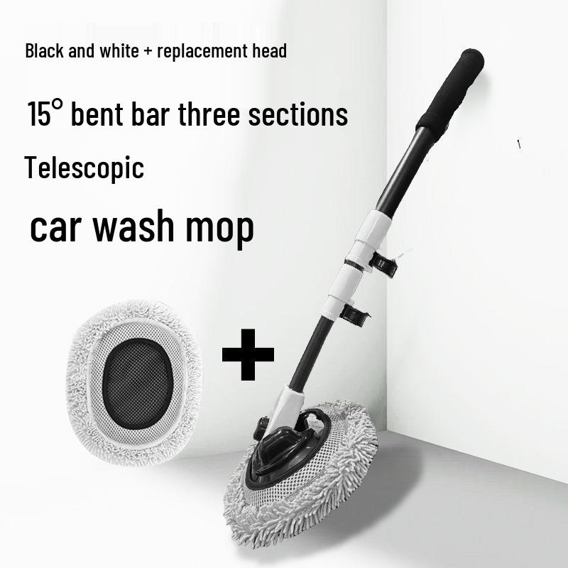 Telescopic Car Wash Brush with Soft Bristles and Milk Silk Head for Dusting and Cleaning
