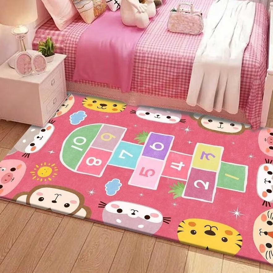 

VIKAMA Children s Carpet Parking Lot Climbing Mat Game Traffic Road Early Education Kindergarten Carpet Rug Home Decoration 80X120CM (2.6X3.9FT