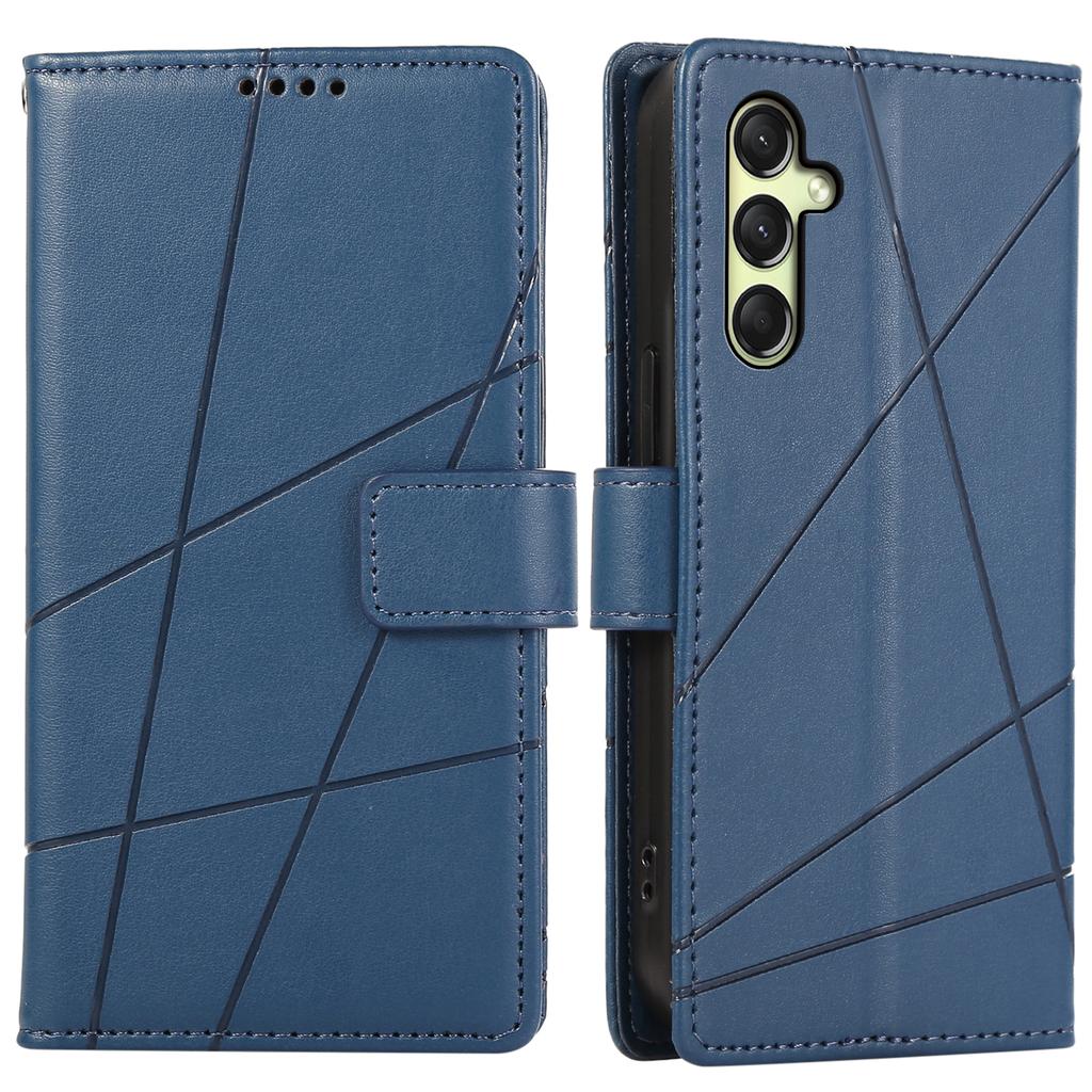DF-06 For Samsung Galaxy A16 5G/A16 4G Phone Case Line Imprint Leather Wallet Cover
