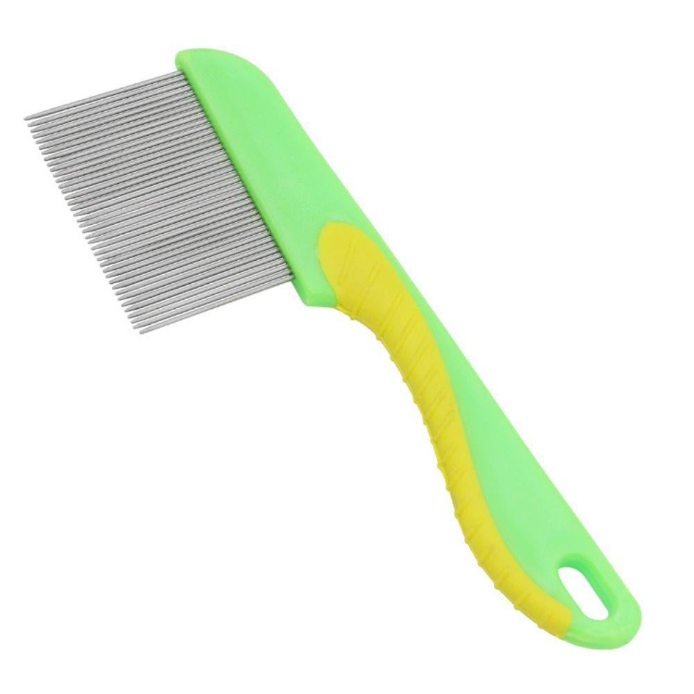 

Portable Flea Tick Comb Cute Cat Massage Comb Durable Dog Grooming Comb Cat зелёный
