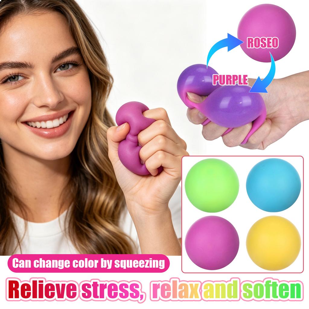 6cm Kugelförmiger Stressabbauball Weiches Silikonmaterial Strapazierfähige Textur für Handübungen und Sensorisches Spiel Geeignet für Erwachsene und Kinder